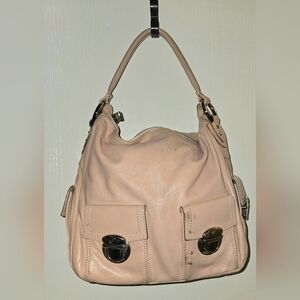 Authentic Marc Jacobs Leather Satchel - Shoulder Bag Beige With Blush Hue